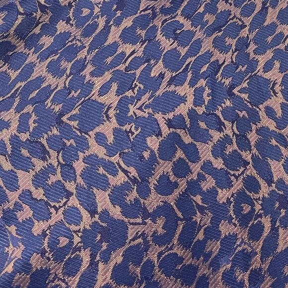 Sezane Women's Auberie Leopard Print Blue and Brown Boat neck Dress Size 12 - Picture 6 of 6